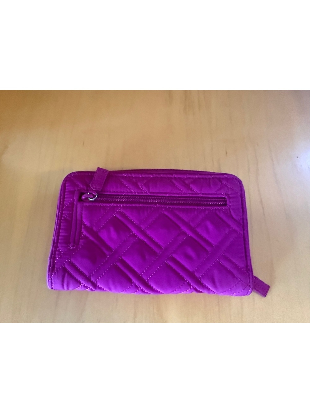 Vera Bradley Quilted Zip Around Wallet in Magenta - Picture 3 of 5
